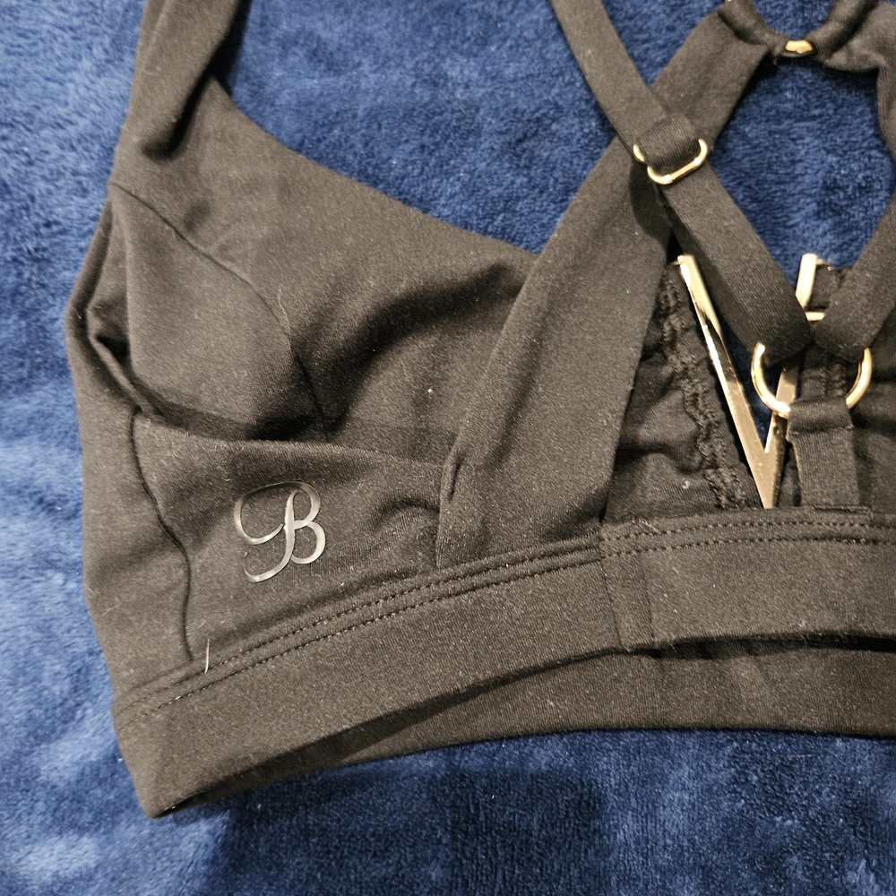 ⭐️BOMBSHELL SPORTSWEAR BLACK KNOCKOUT SPORTS BRA SZ S⭐️ - Picture 8 of 9